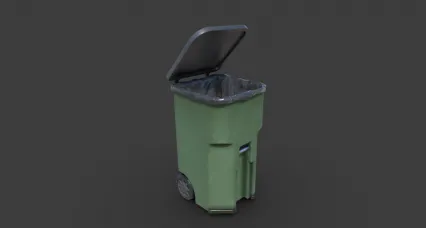 垃圾箱 垃圾桶 垃圾分类 塑料垃圾箱 废物处理垃圾桶3D模型