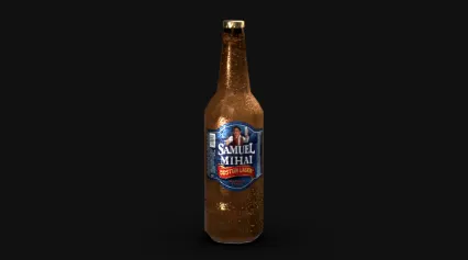 LOWPOLY低模啤酒瓶 Beer 啤酒 酒瓶 瓶子 酒水 酒 玻璃瓶 瓶装啤酒 酒吧元素