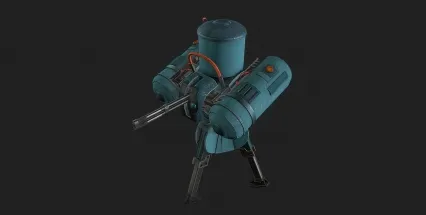 机枪炮塔 防御武器 防御炮塔 辐射炮塔 自动机枪炮塔炮台 火炮炮台3D模型