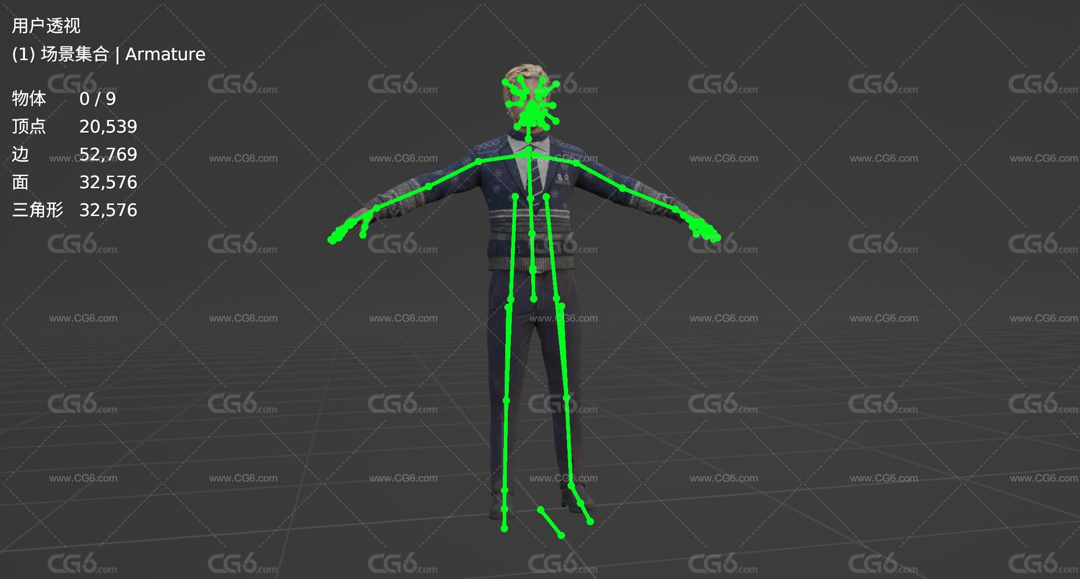 中年大叔 外国人 中年男子 成功人士 男老板 银发男子 中年男人 游戏人物带绑定3D模型-3