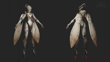 回声布娃娃 机器女战神 女侠科幻机器人 机甲战士 未来人物 科幻人物 幻想战士带骨骼蒙皮