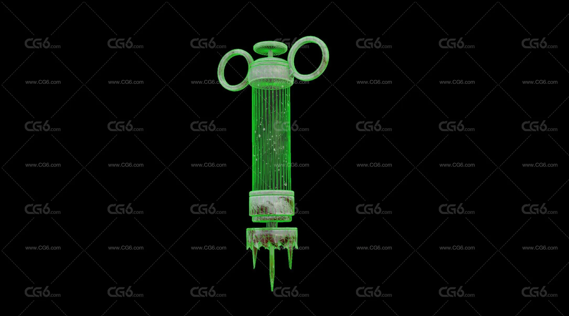 次时代PBR恐怖电影 游戏 惊悚 注射器 道具 枯萎病注射器3D模型-5