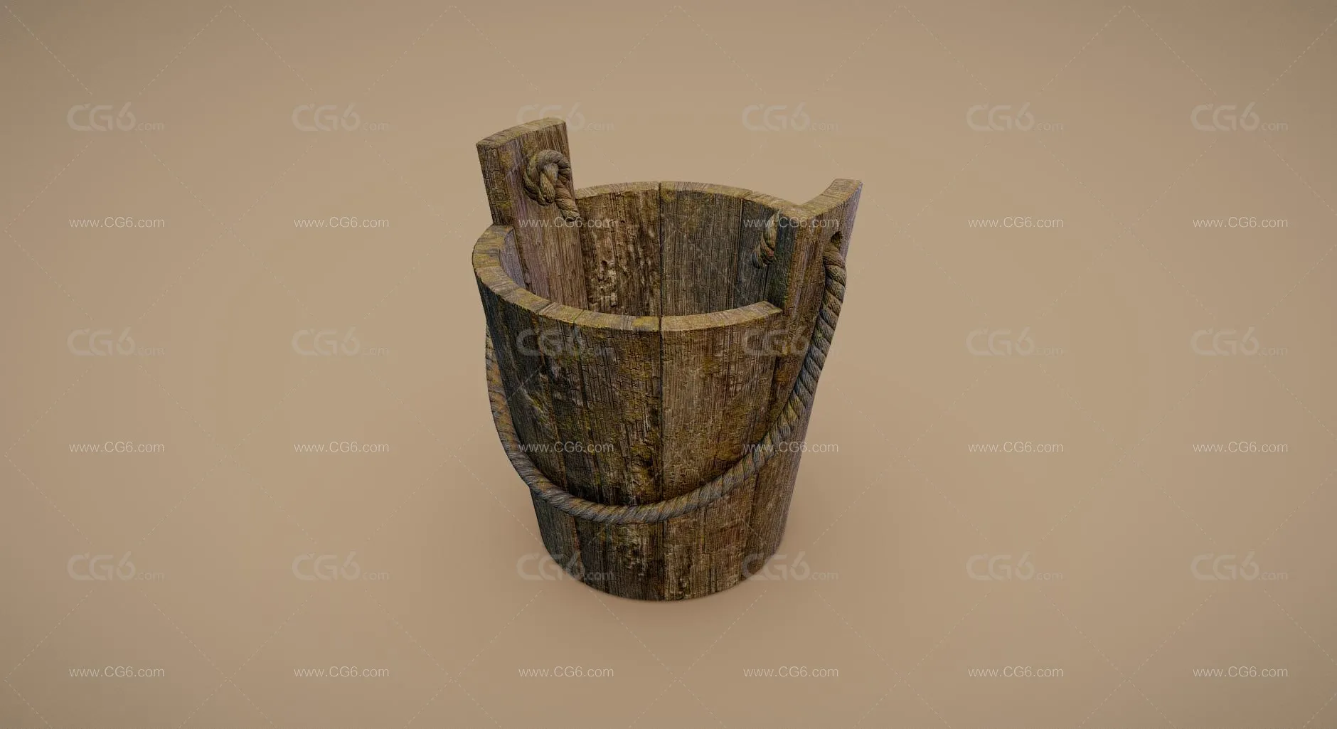 木桶 水桶 古代木桶 木制水桶 水井桶 手提木桶 古代工具 打水工具 洗脚桶 老式木桶 旧桶-1