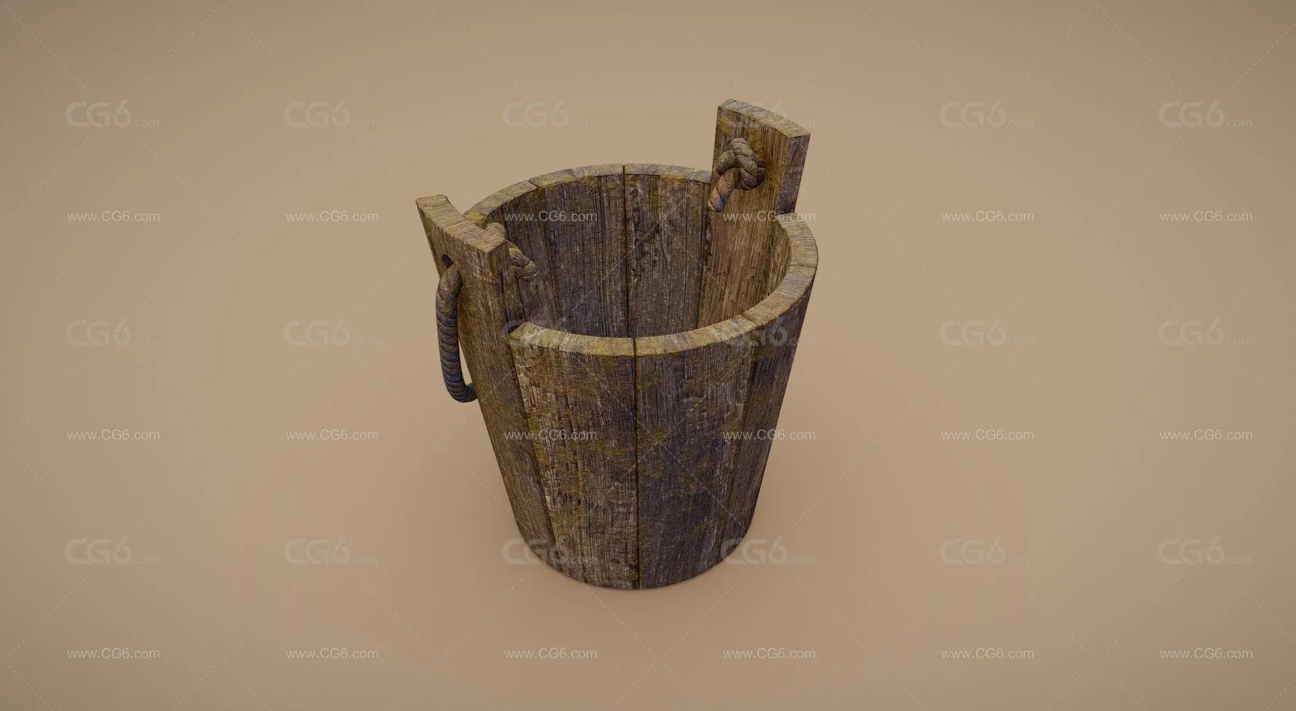 木桶 水桶 古代木桶 木制水桶 水井桶 手提木桶 古代工具 打水工具 洗脚桶 老式木桶 旧桶-2