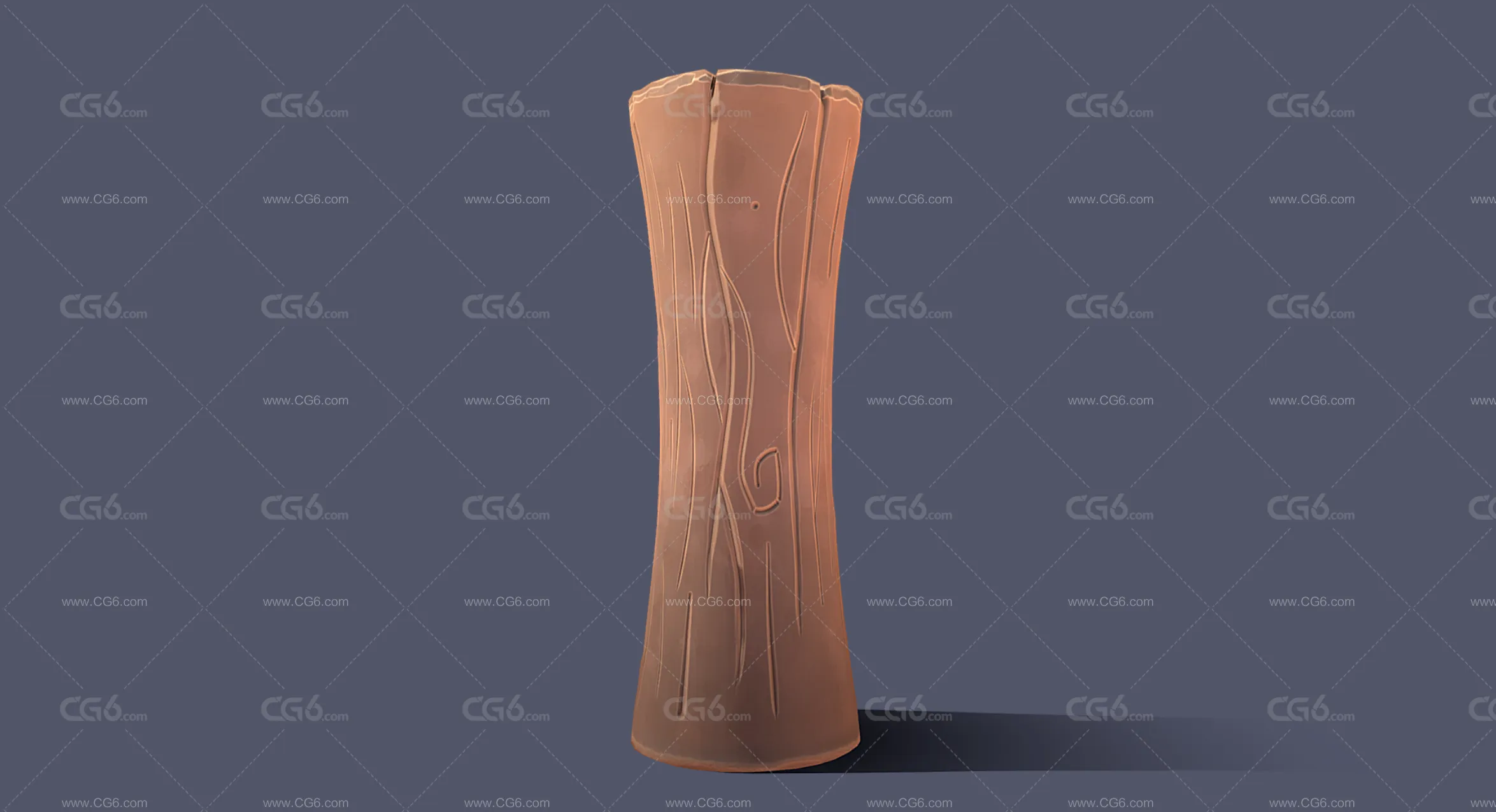 LOWPOLY卡通木材 木头 卡通木头 原木头 树木 卡通游戏道具3D模型-2
