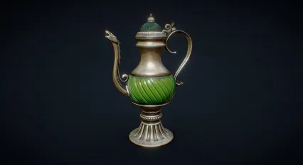 金属茶壶 古代酒壶 古董器皿 古阿拉伯文物 奢侈用品 茶具 金壶 酒具 古玩 茶壶摆件 酒具器皿