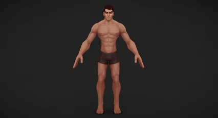 卡通手绘老外人体 男人体 写实人体 男性角色 基础男人体 欧美男士 肌肉男 健美男 外国人