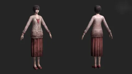 居家中年妇女 中年女人 女夫人 脏兮兮女人 成熟女性 年轻妈妈带骨骼绑定3D模型