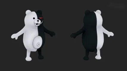 小白熊 白熊恶魔 机械熊 卡通大熊3D模型