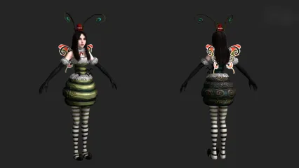 爱丽丝肉体少女 小仙女 花仙子 女巫 女妖 爱丽丝女王 魔女 女魔法师 御姐 公主 游戏人物3D模型