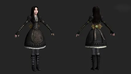 爱丽丝女王 女巫 恶魔女王 女妖 爱丽丝女王 小魔女 女魔法师 游戏人物3D模型