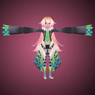 卡通二次元手绘美少女战士 小姐姐 性感美少女 学生 卡哇伊 小萝莉 动漫女生 女孩 美女带骨骼绑定