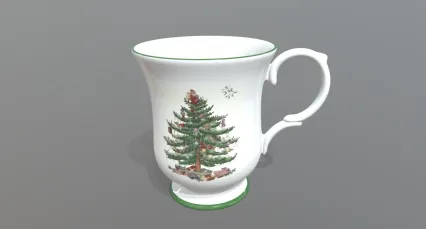 圣诞马克杯 圣诞杯子 圣诞节杯 咖啡杯3D模型