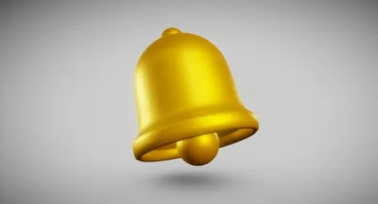 黄色圣诞铃铛元素 黄金铃铛 圣诞节铃铛3D模型