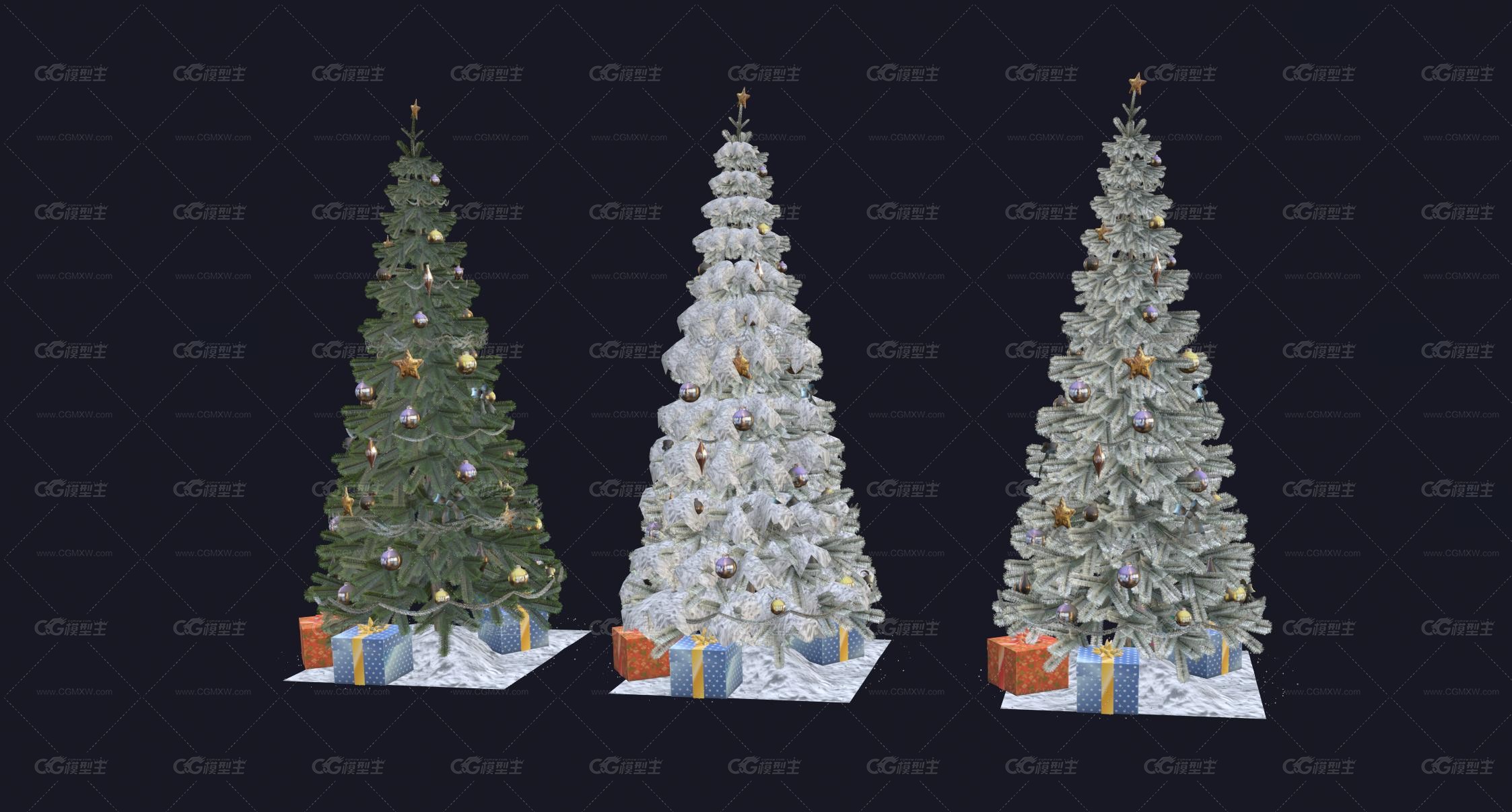 圣诞树 圣诞节装饰 装饰树 Christmas Tree 圣诞球 圣诞彩灯 圣诞树松树 圣诞礼物-1