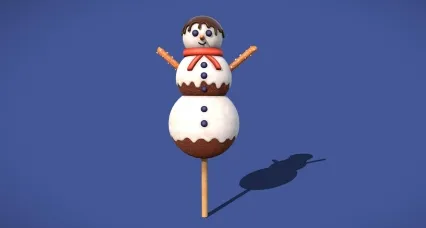 PBR雪人糖果 棒棒糖 棉花糖 巧克力糖果 圣诞巧克力糖果