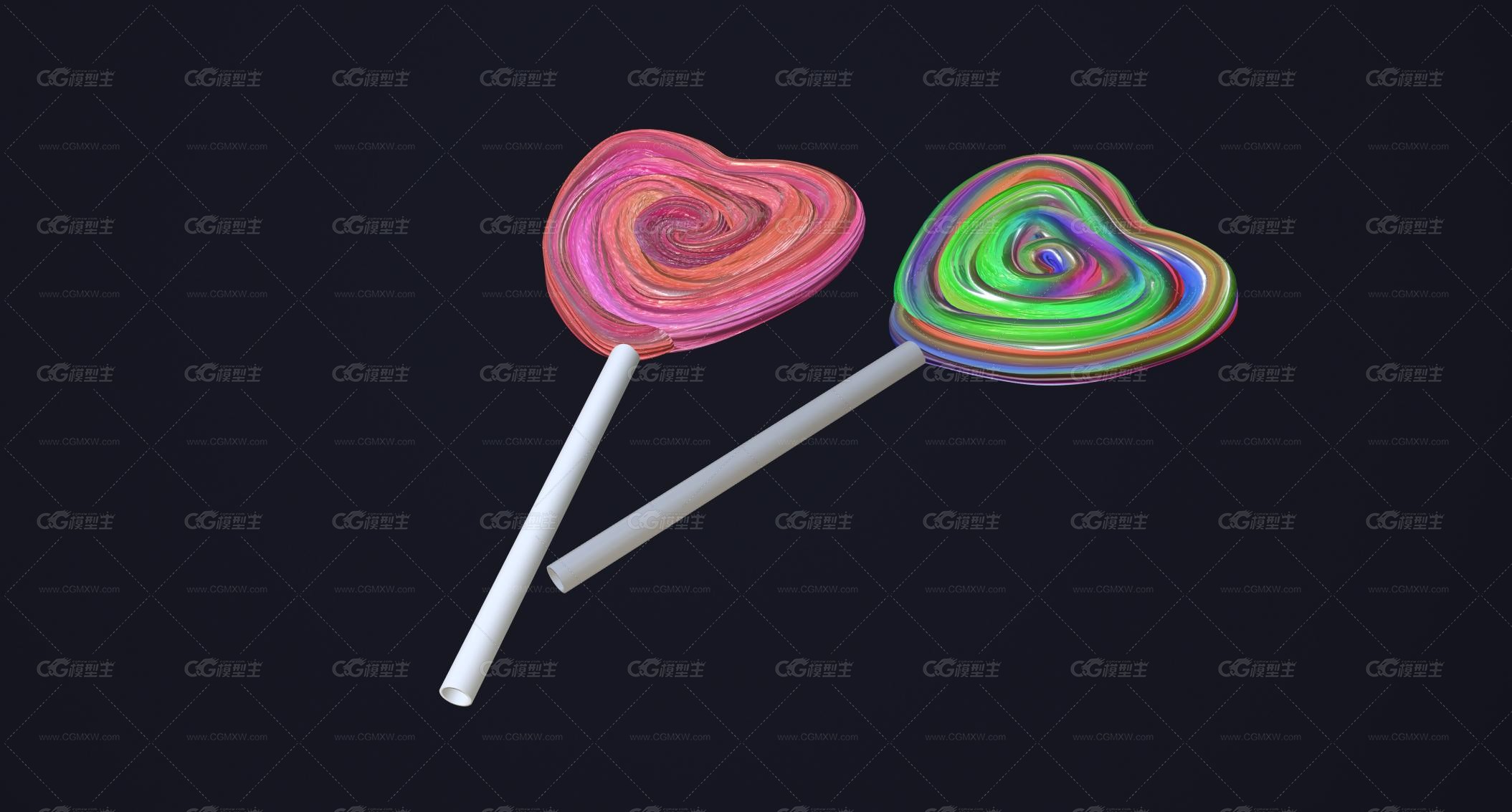 七彩棒棒糖 儿童糖果 甜点 七彩糖果食品 Lollipop 玩具糖 美陈糖果 休闲零食-1