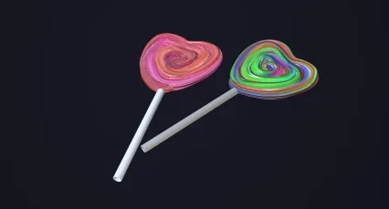 七彩棒棒糖 儿童糖果 甜点 七彩糖果食品 Lollipop 玩具糖 美陈糖果 休闲零食