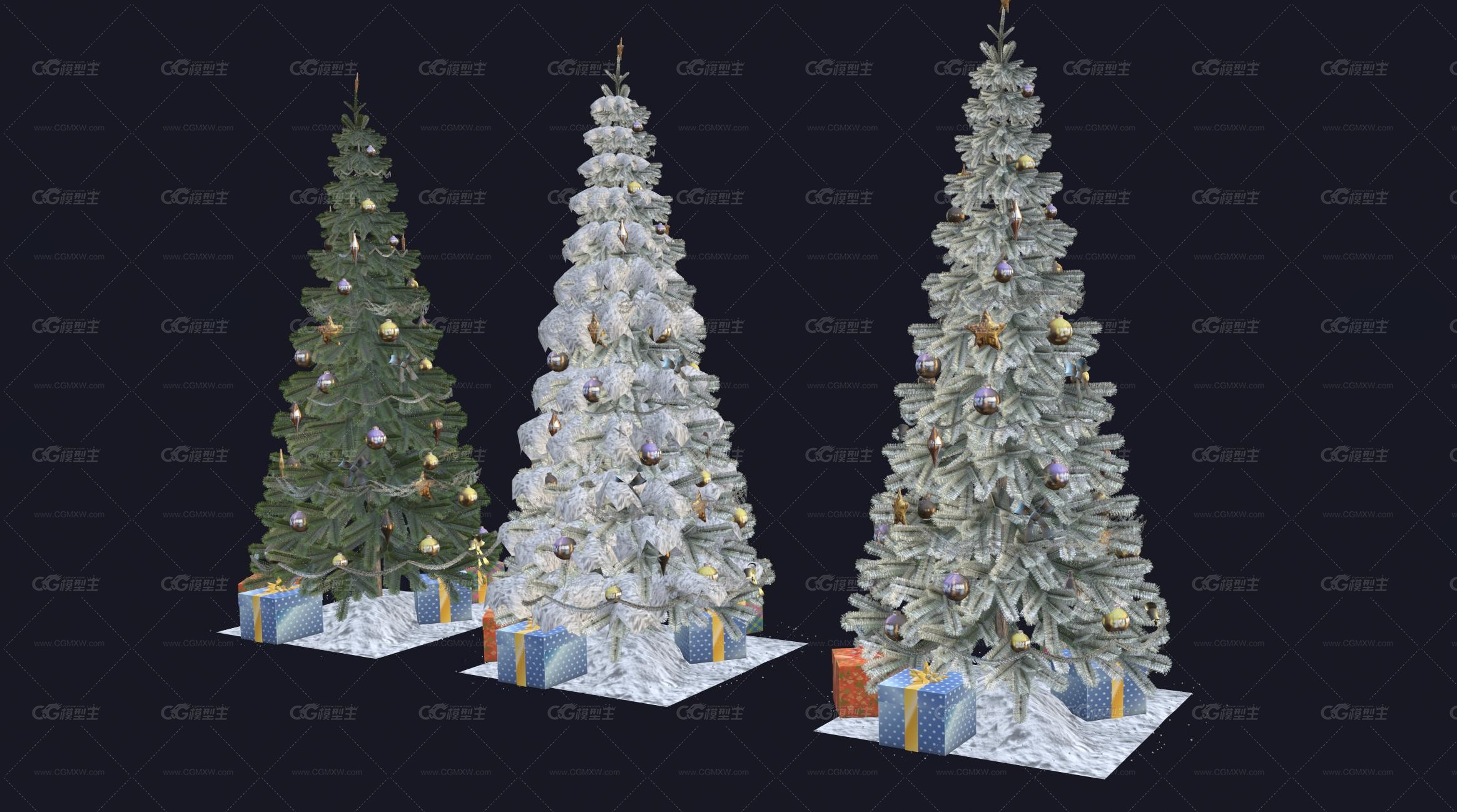 圣诞树 圣诞节装饰 装饰树 Christmas Tree 圣诞球 圣诞彩灯 圣诞树松树 圣诞礼物-2