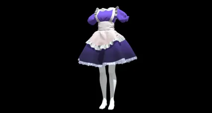 女仆服装 女性服饰 性感女性服装 女性服务员服饰 可爱写实女仆装 女性服装 服装模型