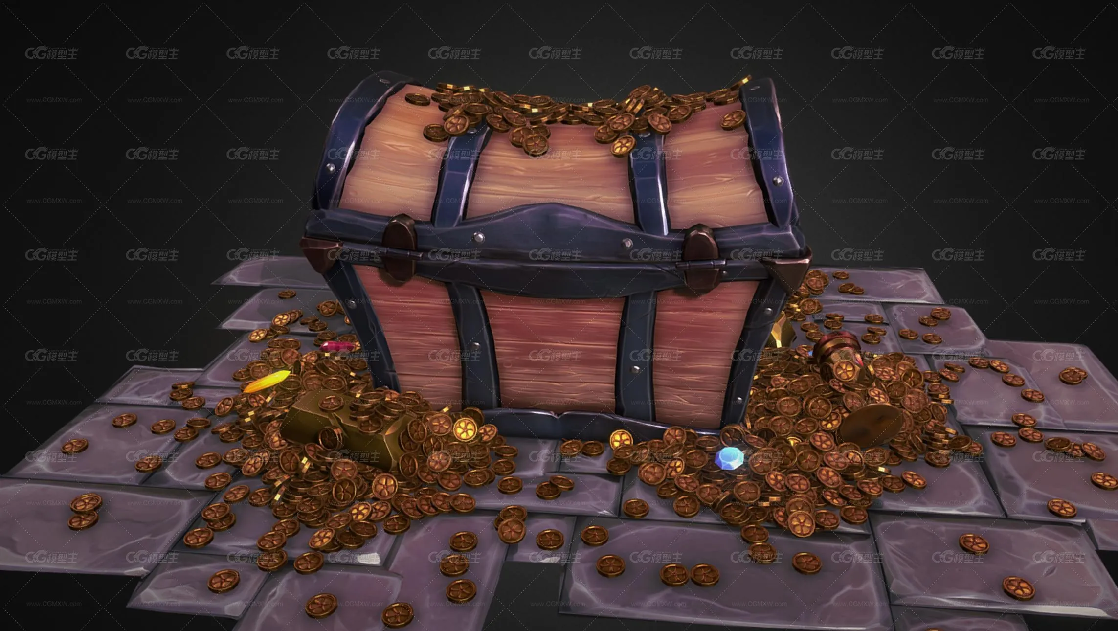 黄金宝箱 海底宝藏 魔法宝箱 宝箱奖励 通关宝箱 奖励宝箱 抽奖宝箱 金币宝箱 金砖-4