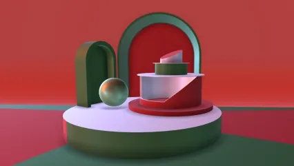 创意场景 圣诞电商展台 国潮颁奖台 中国风背景 美陈展示场景 电商产品展示 展示背景 海报背景 舞台背景