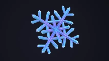 雪花3d模型 冰晶 冰雪 冰碴 立体雪花
