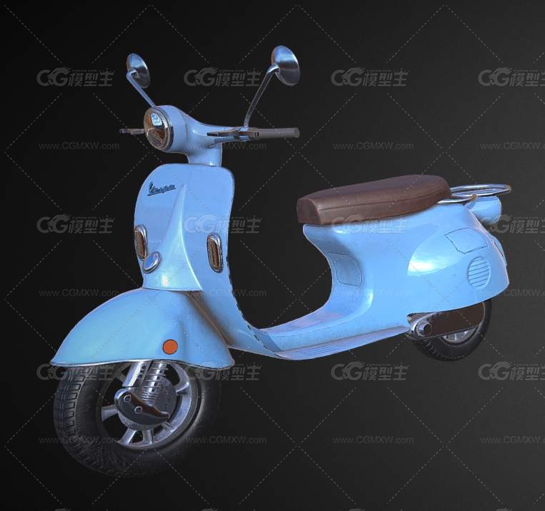 复古机车 vespa 踏板车 踏板摩托 摩托车 木兰车 机车 小型摩托车 交通公具 电摩 老式踏板车-1