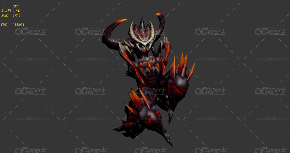 异类怪物 毒物 魔物 火炎魔兽 魔界怪物 魔法世界 怪兽 大魔王 BOSS 地狱恶魔巨兽带绑定动画-2