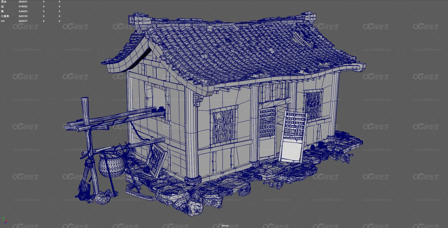 破旧房屋 古建筑 古建房子 木屋废墟 中式房屋 老式房屋 民房 建筑 倒塌房屋 古代破旧房屋-18