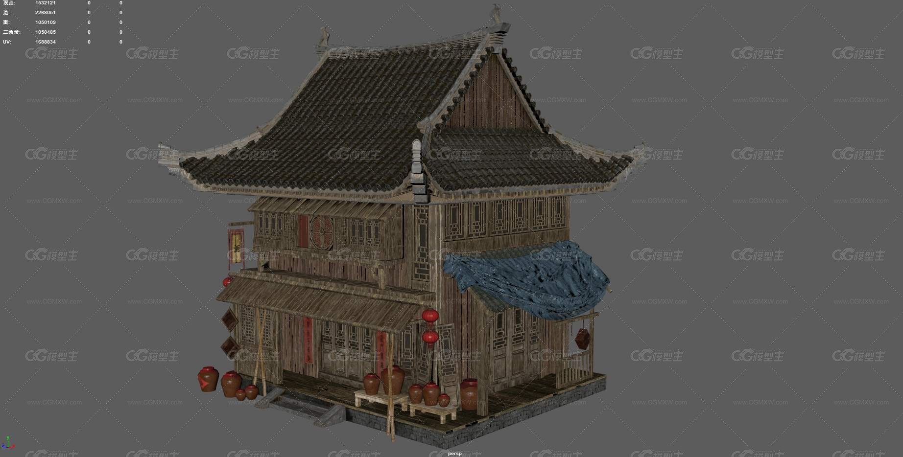 古代酒馆 中式建筑 酒店 酒坊 游戏酒铺 酒家 古代房屋 古代客栈 茶楼 驿站 古建筑 古代饭馆-3