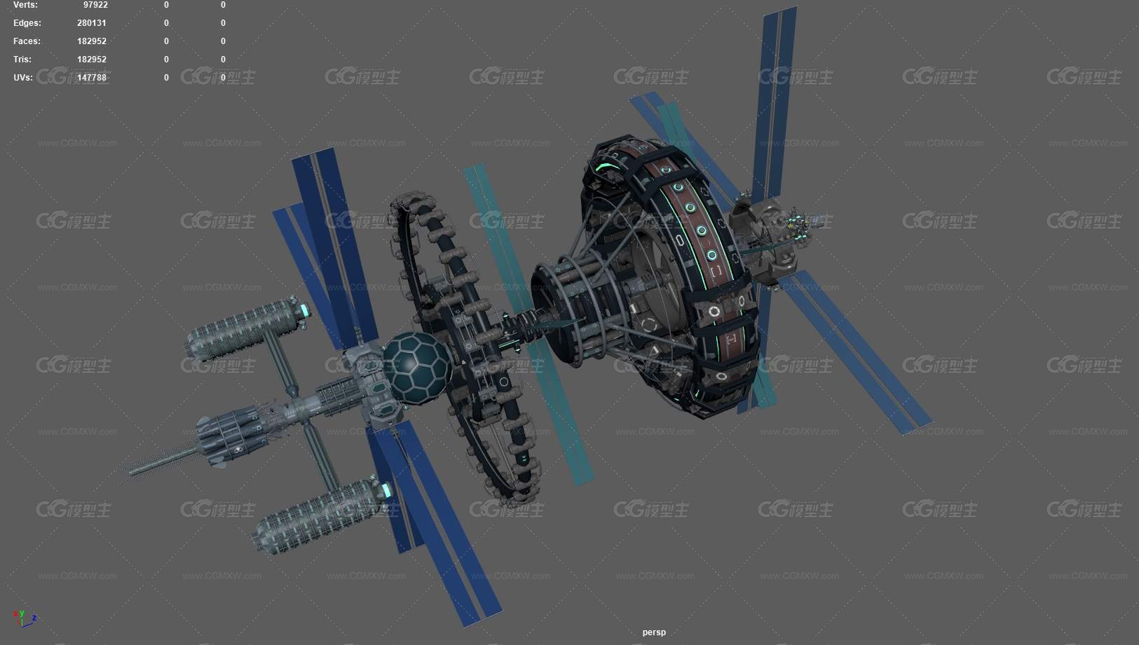 科幻空间站 飞船 飞行器 航天飞船 太空基地 航天器 太空飞船 宇宙空间站 中转站 太空战舰-5