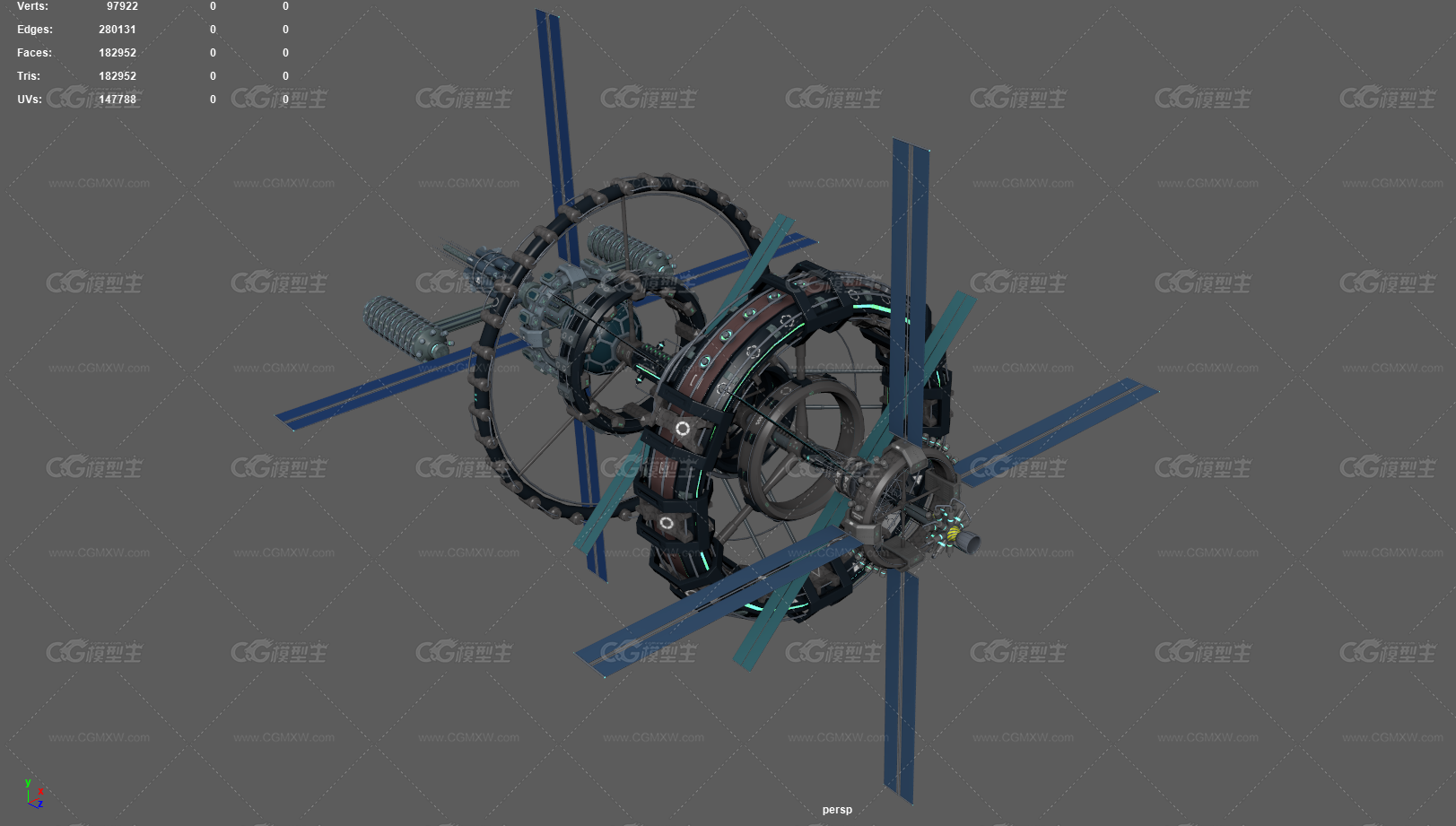 科幻空间站 飞船 飞行器 航天飞船 太空基地 航天器 太空飞船 宇宙空间站 中转站 太空战舰-7