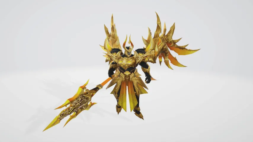 黄金铠甲战士  飞翼武士  天神 带骨骼绑定动画