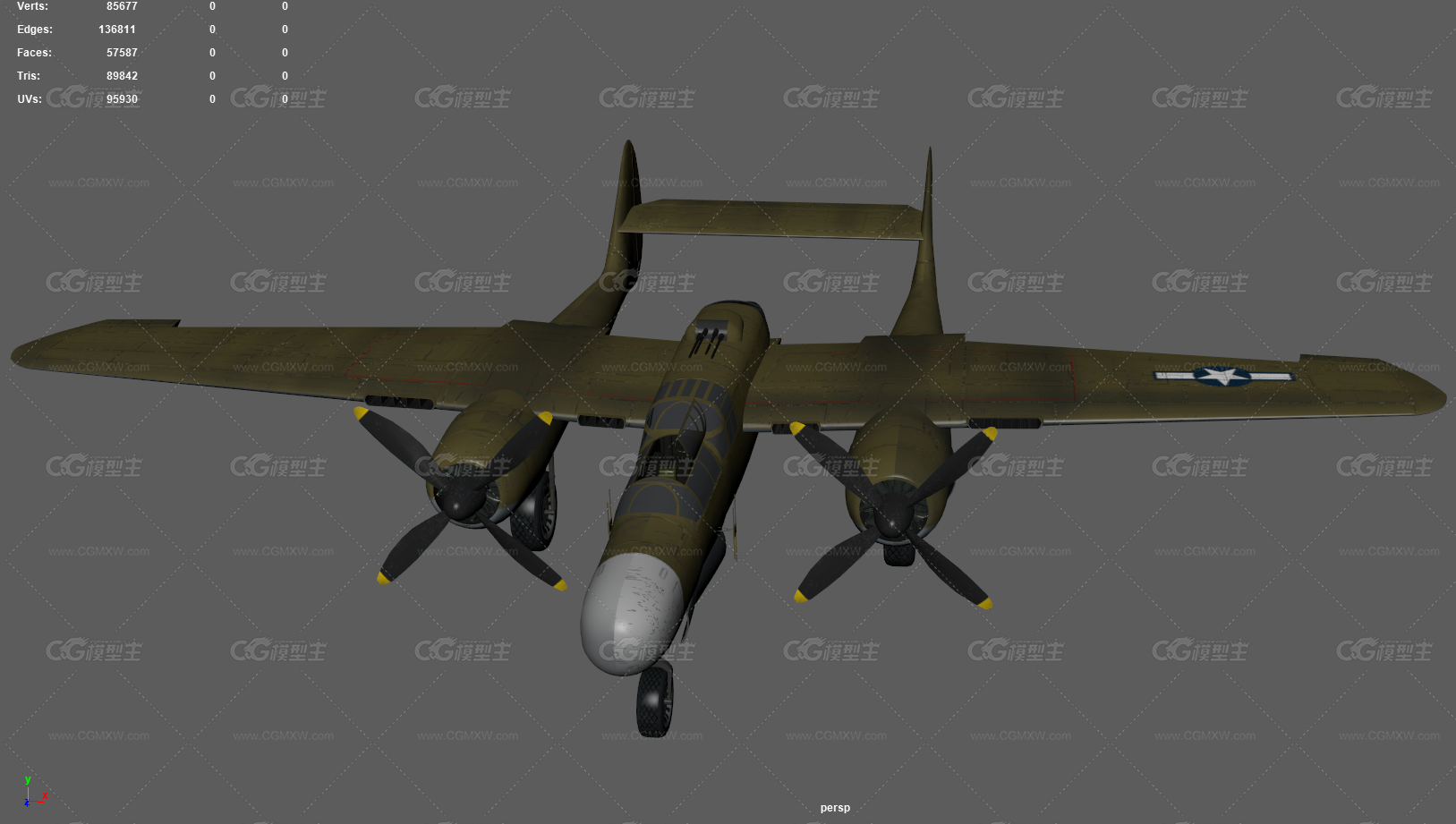 P-61战斗机 黑寡妇飞机 二战轰炸机 二战飞机 轰炸机 运输机 飞行堡垒 战斗机 老式轰炸机 -3