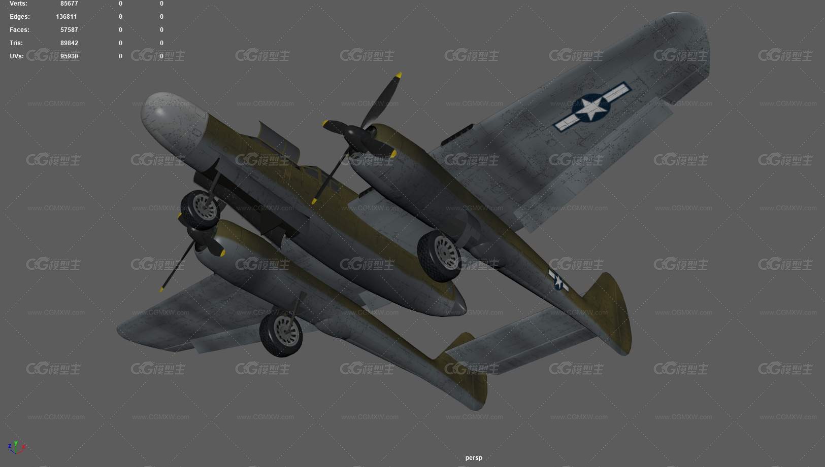 P-61战斗机 黑寡妇飞机 二战轰炸机 二战飞机 轰炸机 运输机 飞行堡垒 战斗机 老式轰炸机 -8