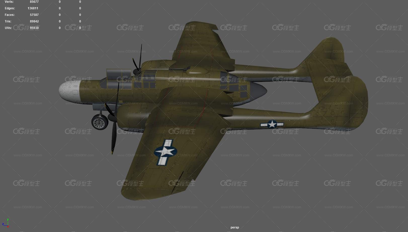 P-61战斗机 黑寡妇飞机 二战轰炸机 二战飞机 轰炸机 运输机 飞行堡垒 战斗机 老式轰炸机 -4