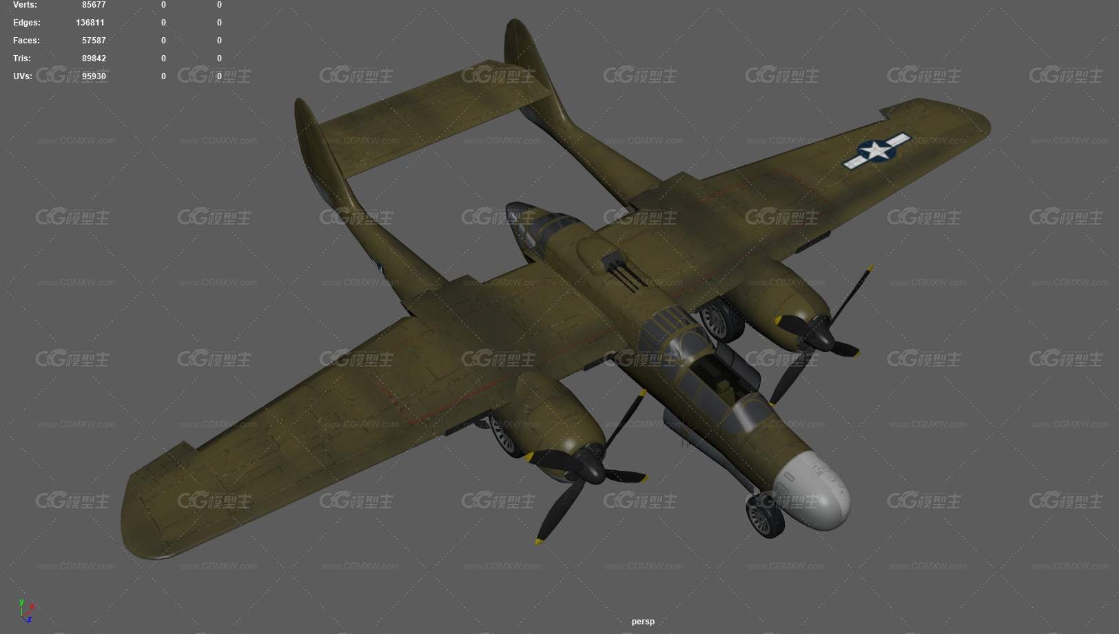 P-61战斗机 黑寡妇飞机 二战轰炸机 二战飞机 轰炸机 运输机 飞行堡垒 战斗机 老式轰炸机 -6