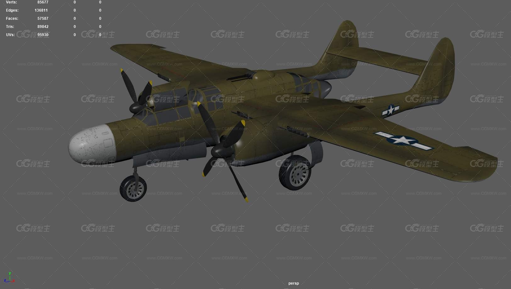 P-61战斗机 黑寡妇飞机 二战轰炸机 二战飞机 轰炸机 运输机 飞行堡垒 战斗机 老式轰炸机 -9