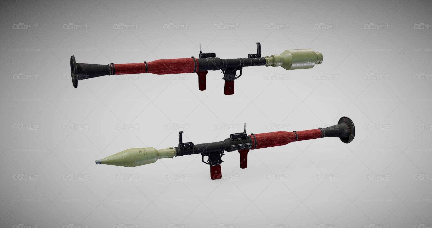 RPG7 火箭筒 便携式火箭筒 反坦克火箭筒 火箭发射器 重武器 现代武器 反坦克导弹 军用火箭筒-1