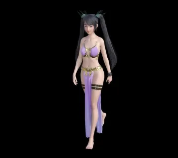 双马尾辩   粉色泳装  性感  可爱  角色 年轻女孩 美女 成熟女性 现代女性 年轻女性 游戏人物 现代人物带绑定