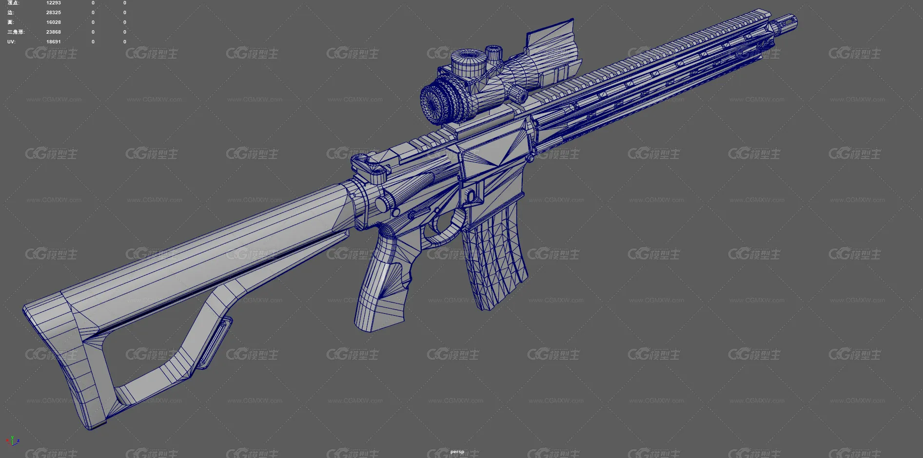 突击步枪 武器 AR15自动步枪 枪械 卡宾枪 现代武器 军事武器 战术版步枪 红点瞄准镜 美国枪支-17