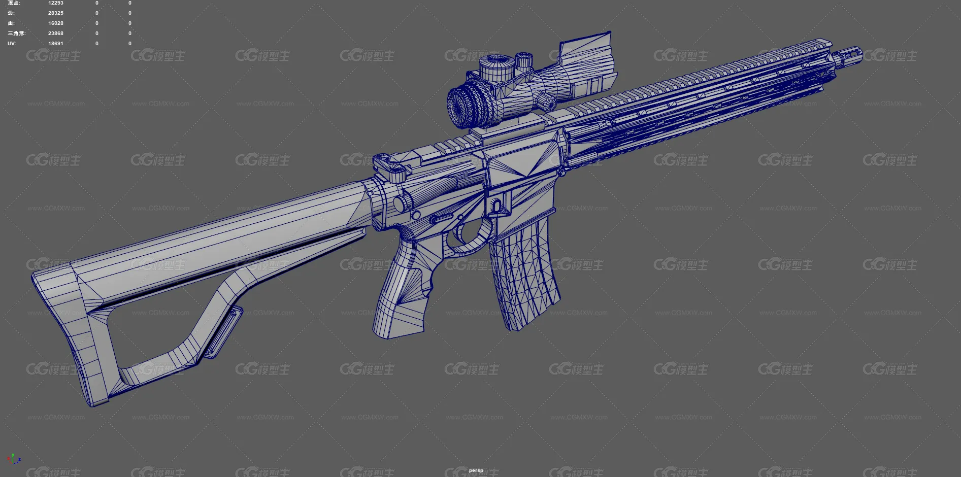 突击步枪 武器 AR15自动步枪 枪械 卡宾枪 现代武器 军事武器 战术版步枪 红点瞄准镜 美国枪支-14
