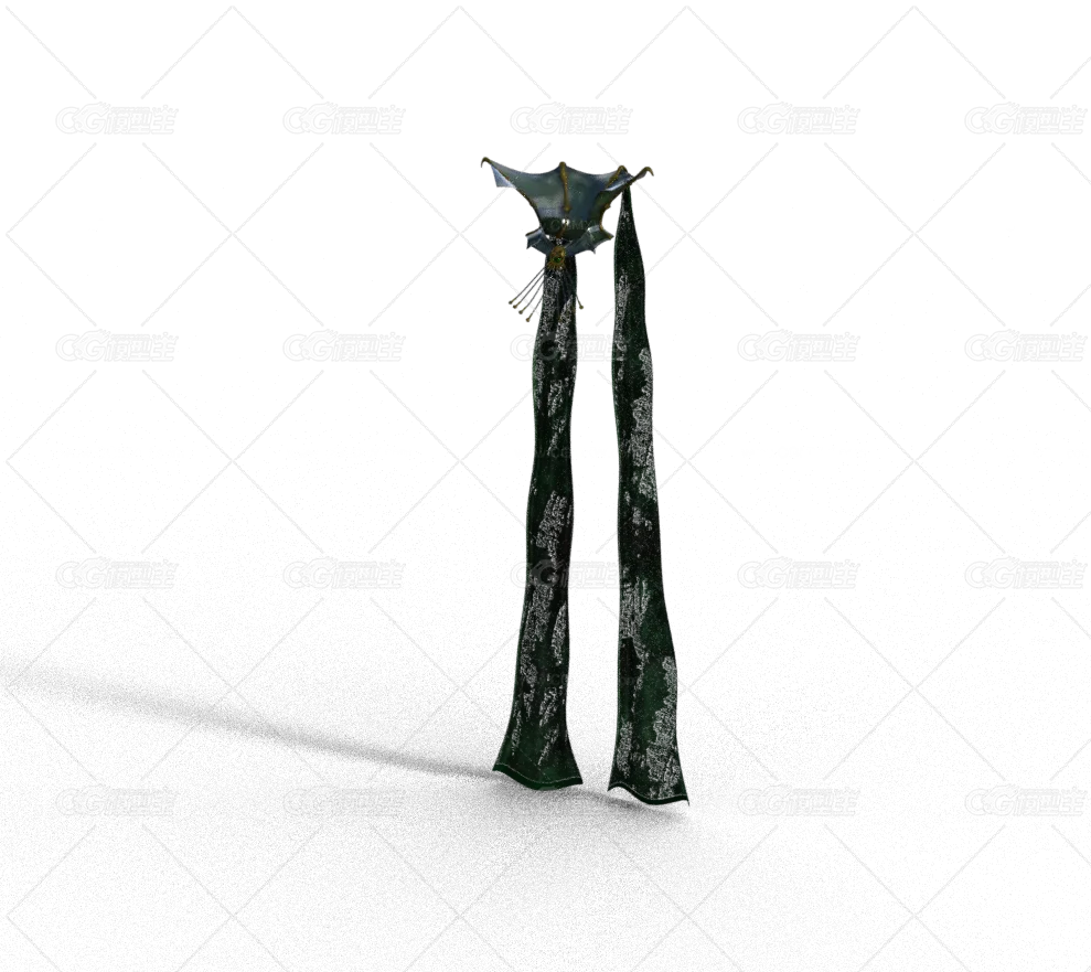 绿色披风 衣服 穿戴 装饰 生活用品 骨骼绑定-1