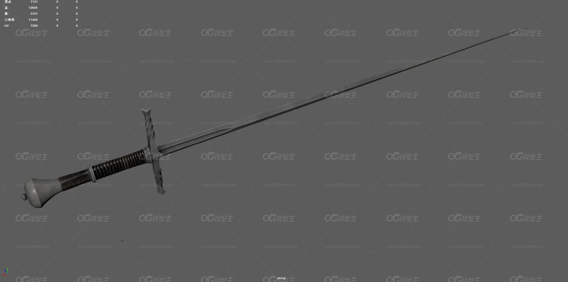 剑 欧洲剑 冷兵器 西方剑 骑士剑 中世纪武器 长剑 王者之剑 符文剑 西洋剑 古代兵器 骑士佩剑-3
