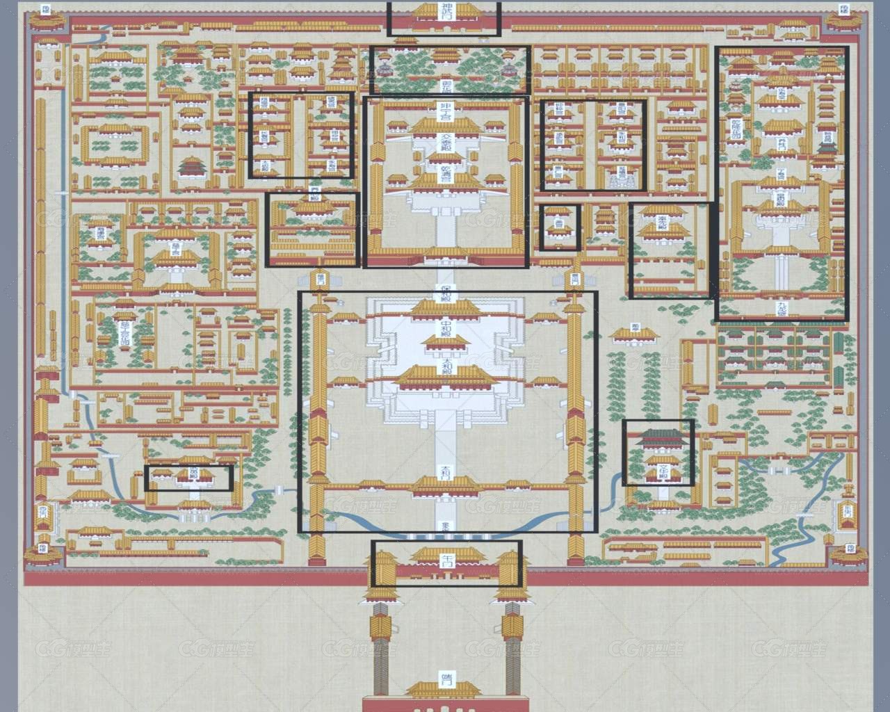 北京故宫中国传统古建筑皇宫-16