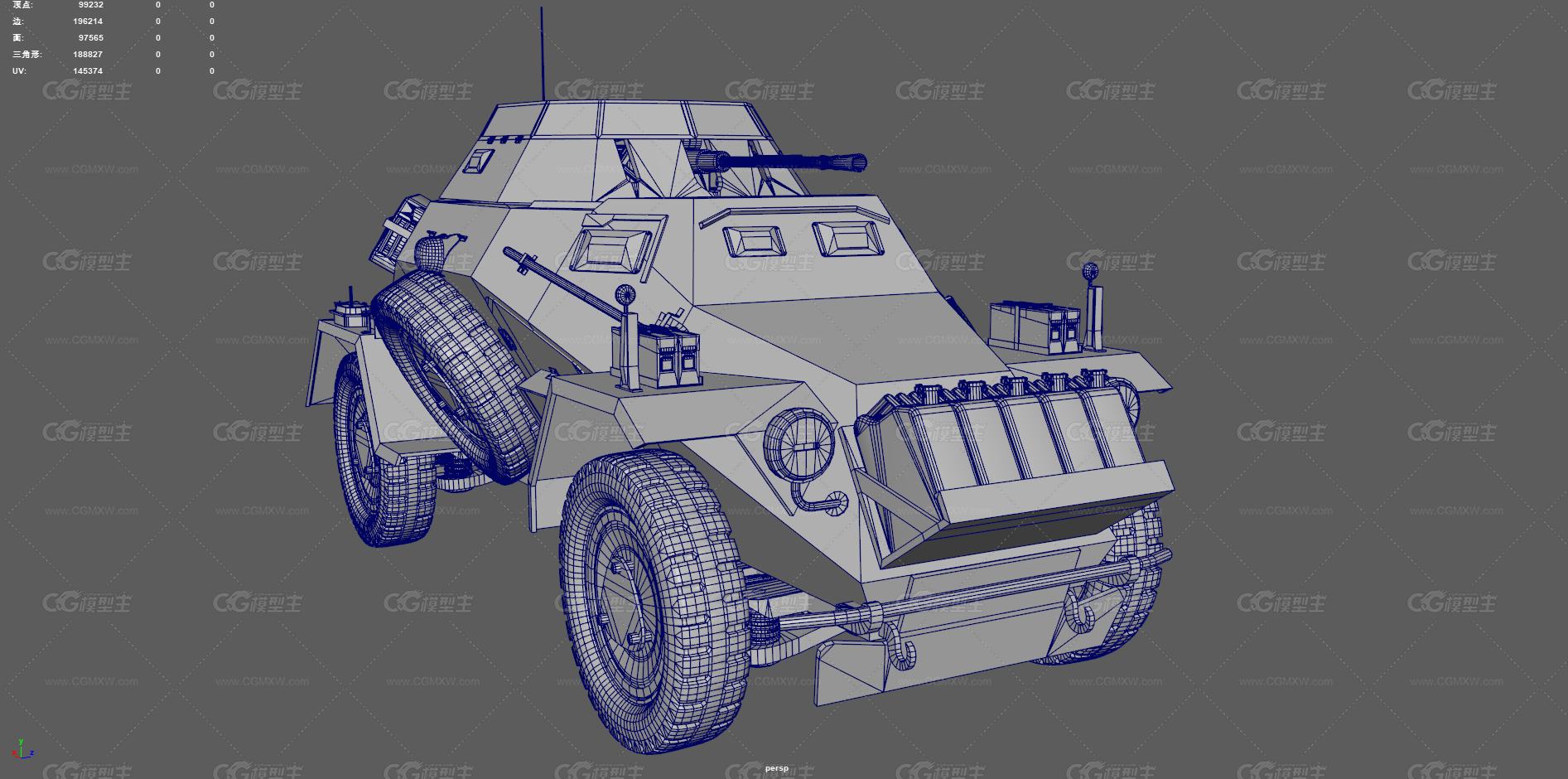 SdKfz222型装甲车 二战装甲车 德国装甲车 轮式装甲车 侦察车 轻型装甲车 指挥车 火炮装甲-19