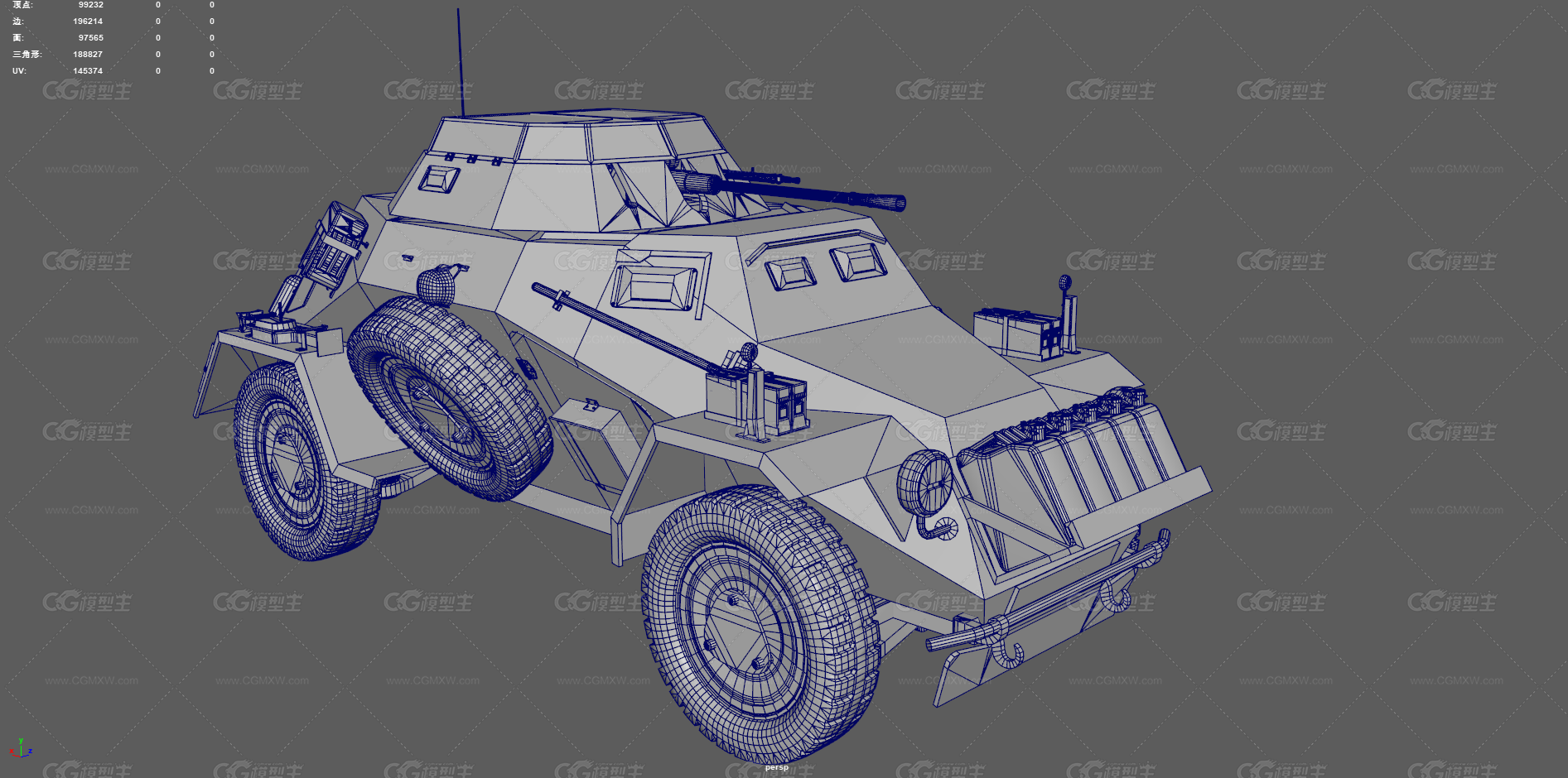 SdKfz222型装甲车 二战装甲车 德国装甲车 轮式装甲车 侦察车 轻型装甲车 指挥车 火炮装甲-14