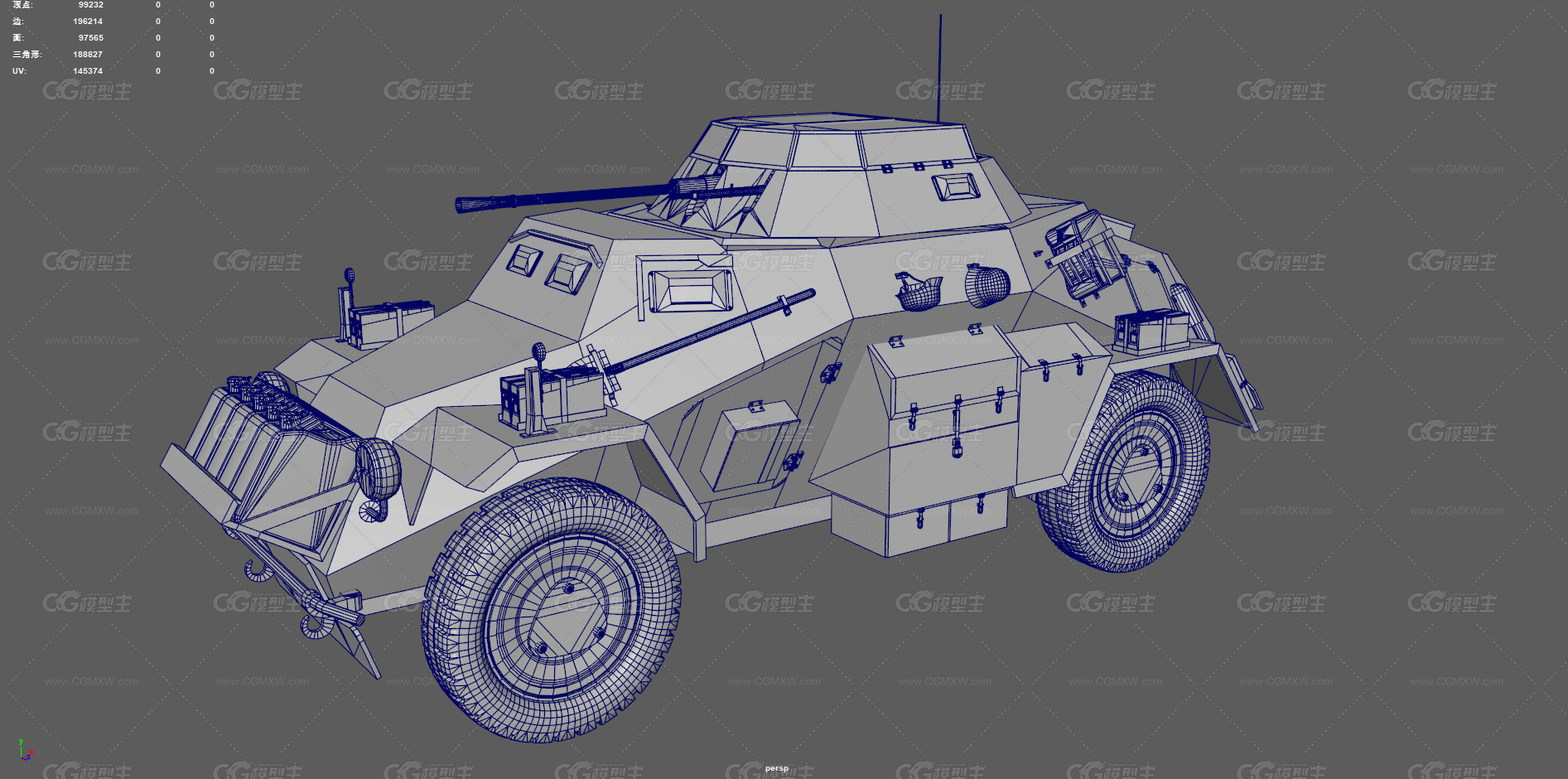 SdKfz222型装甲车 二战装甲车 德国装甲车 轮式装甲车 侦察车 轻型装甲车 指挥车 火炮装甲-13