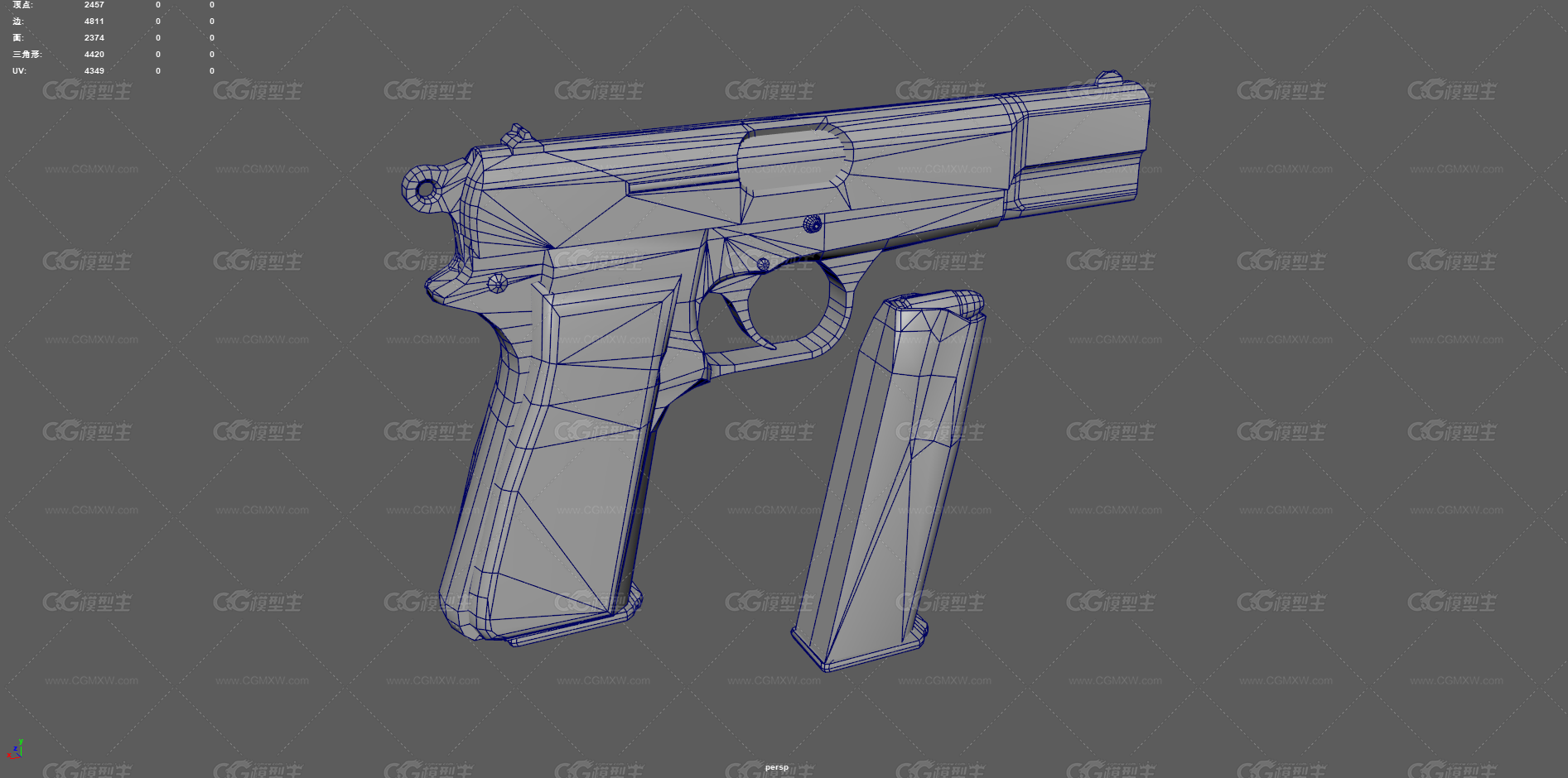 勃朗宁手枪 M1911手枪 枪械 军事武器 武器 伯莱塔手枪 半自动手枪 现代枪械 老式手枪-12